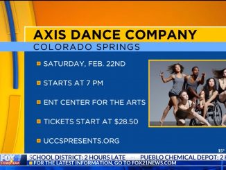 Screenshot with details of the upcoming performance of AXIS Dance Company