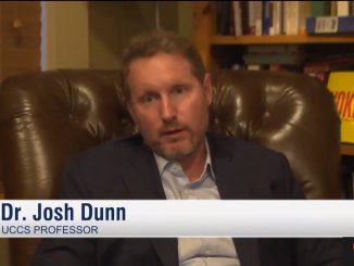 Screenshot of Josh Dunn interviewed by KKTV.