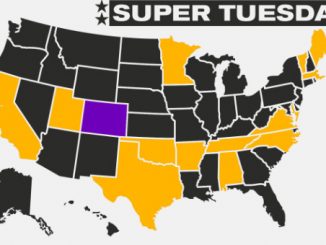 Map of Super Tuesday states