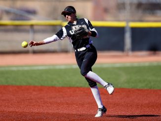 Solana Martinez throws the ball at Mountain Lion Field