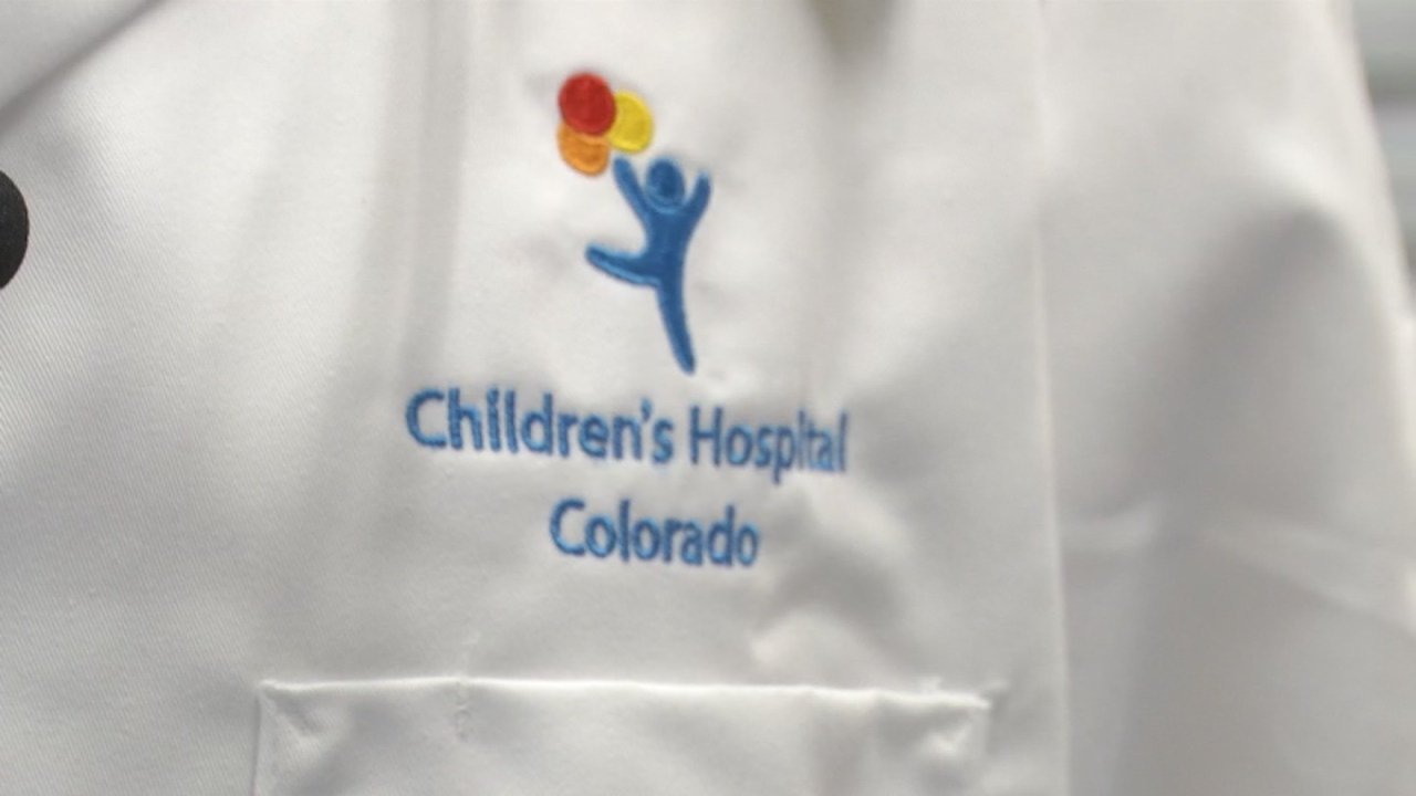 The Children's Hospital Colorado logo embroidered on a white coat