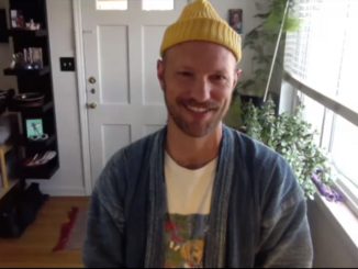 Screenshot of Jeff Page during a video interview at home.