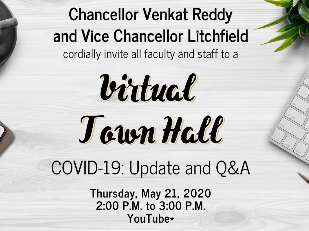 Chancellor Reddy And Cabinet To Host Second Virtual Town Hall May 21 ...