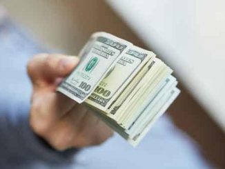 A person holding a stack of money