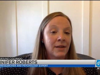 Jennifer Roberts doing an interview