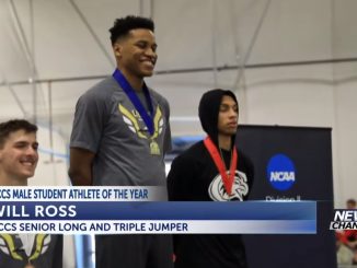 Will Ross on the podium at the RMAC Championships