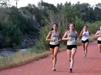 Hannah Ellis and Layla Almasri competing in a race at Monument Valley Park