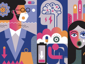 A graphic collage of people