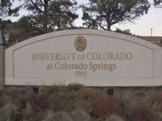 An entrance sign on the UCCS campus