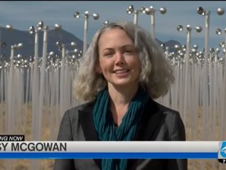 Daisy McGowan standing in front of the Windmill Project