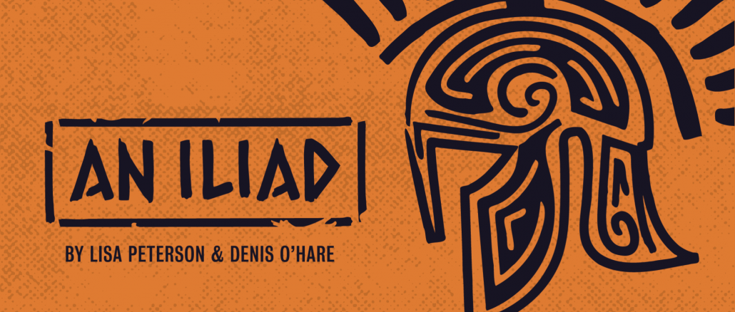 a decorative poster which says 'AN ILIAD'