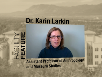 Dr. Karin Larkin assistant professor of anthropology and museum studies