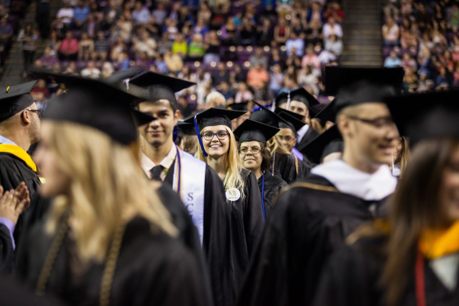 First Bachelor and Master of Social Work graduates to cross the UCCS